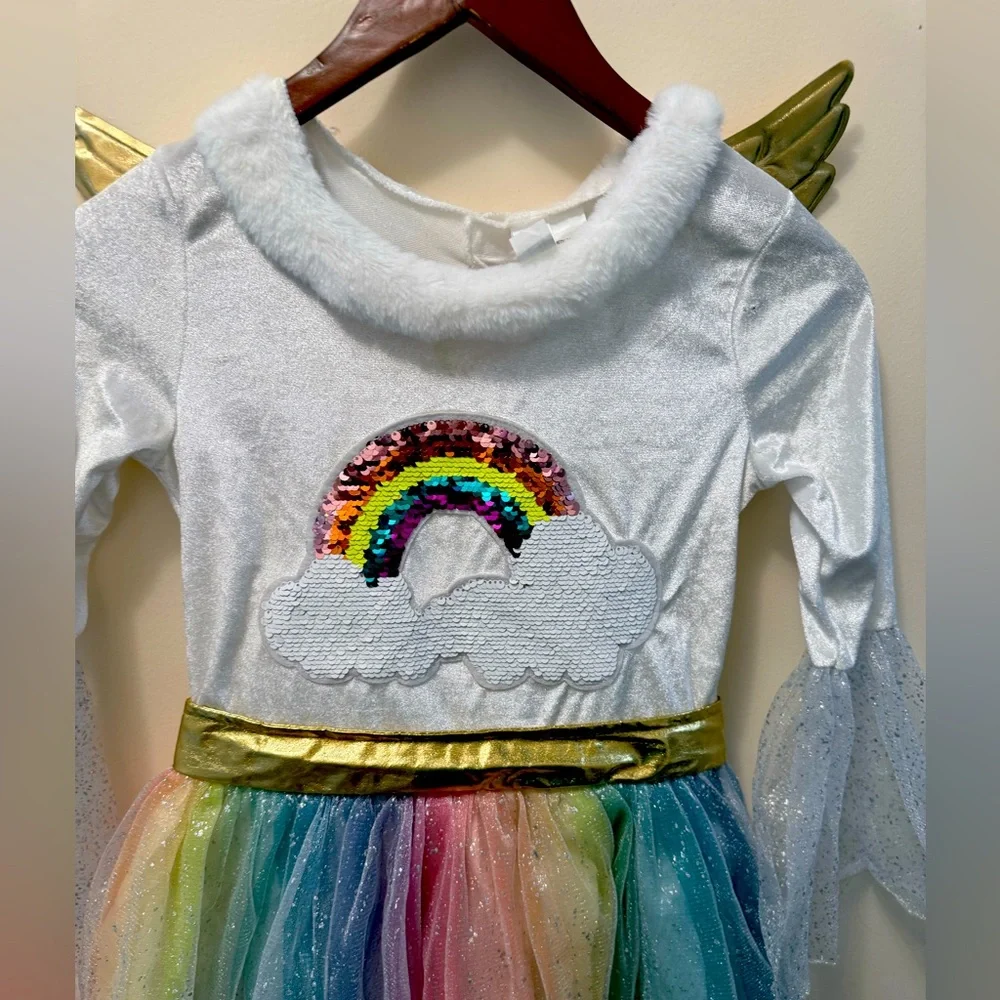 Target Rainbow unicorn Kids Costume with Gold Accents